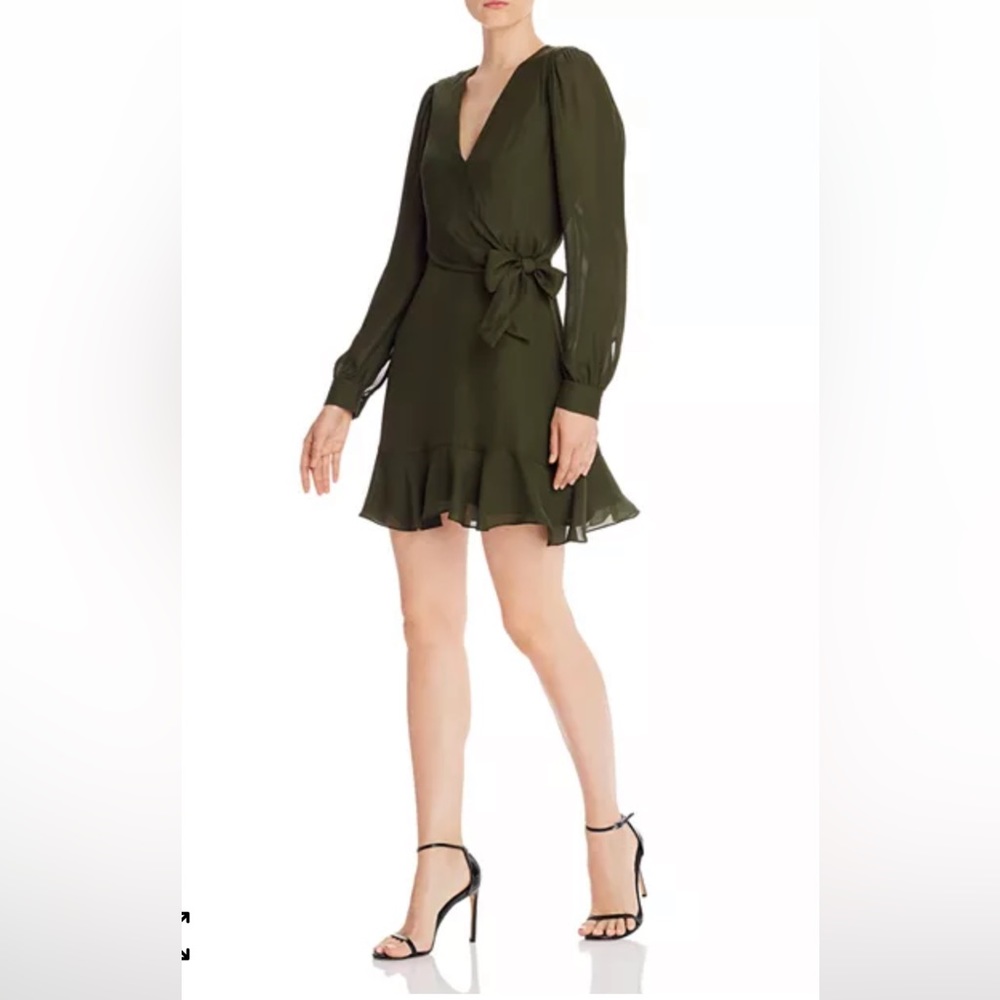 Parker silk green dress